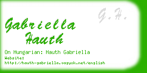 gabriella hauth business card